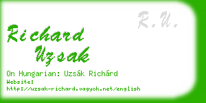 richard uzsak business card