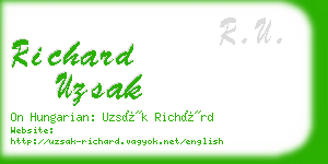 richard uzsak business card